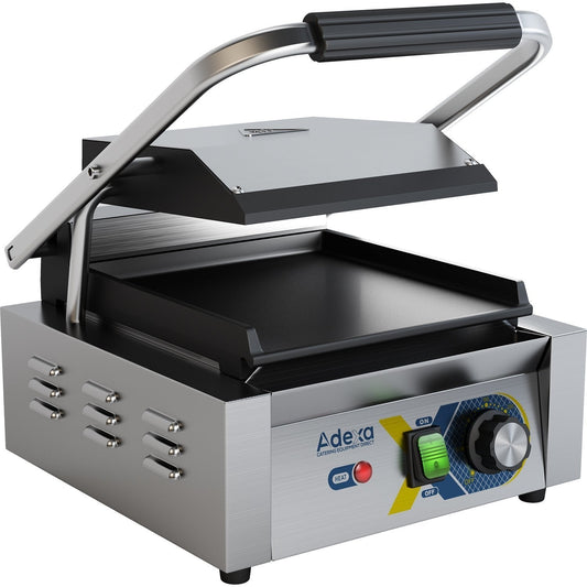 Heavy Duty Panini Contact grill Single Smooth | Adexa EGD10A